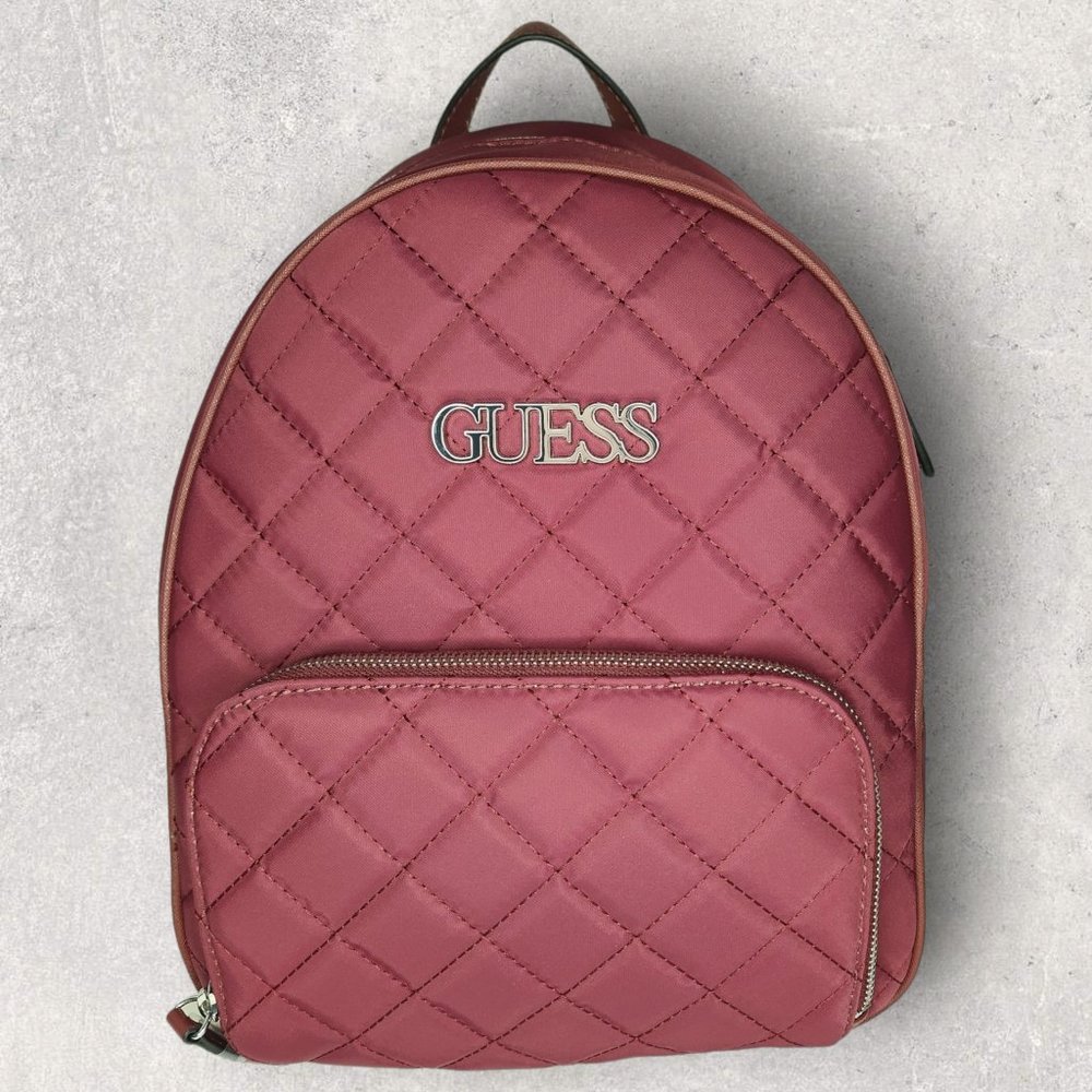 Guess Peoria Quilted Backpack - Wine - NWT